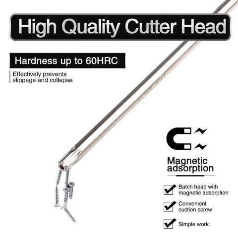 Long Arm Torx Hex Key Set With 9 Sizes T6 T7 T8 T9 T10 T15 T20 T25 T27, magnetic adsorption feature