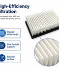Premium Vacuum Fan Filter Replacement Dead On Fit For Tennant 5680 5700 Floor Scrubber HEPA filter with pleated media for fine particle capture.