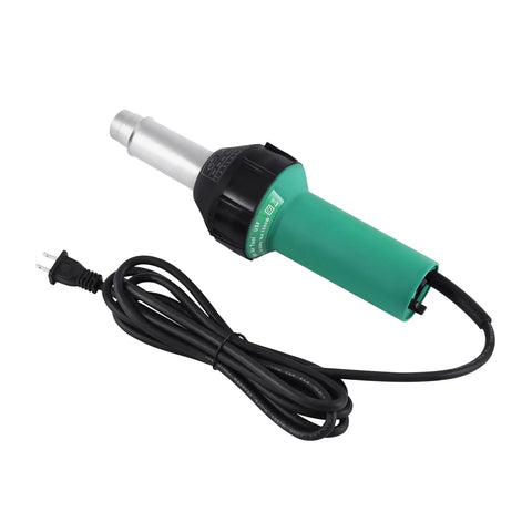 Hot Air Welding Gun Kit 1500W 110V With Adjustable Temperature 30 To 680C for Plastic PVC Vinyl TPO, green handle, power cord
