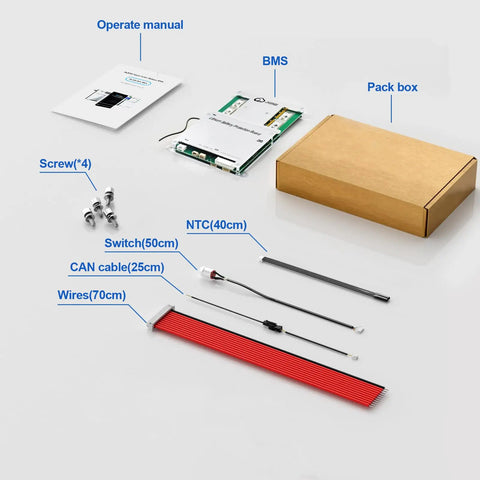 Image of Badass 200A Smart Lithium Battery BMS Featuring Hella Tight 2A Active Cell Balancing And Fast Heating Circuit accessories.
