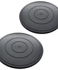 Two Pack 16 Inch Lazy Susan Turntable Set With Heavy Duty 360 Degree Swivel, Flat Base Stand, Steel Ball Bearings for versatile use