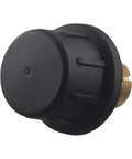 Brass Safety Valve Replacement For Karcher SC1 SC2 CTK10 SC2D Steam Cleaners, side view showing black plastic cap