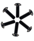 12Pcs M5x10mm Titanium Finish Stainless Steel Bike Bolts For Bicycle Disc Brake Rotor Screws Black Dope Look Rustproof Allen Hex Drive Replacement