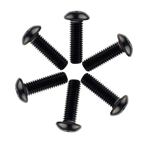 12Pcs M5x10mm Titanium Finish Stainless Steel Bike Bolts For Bicycle Disc Brake Rotor Screws Black Dope Look Rustproof Allen Hex Drive Replacement