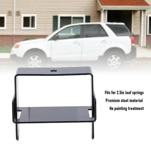 Get Your Ride Rock Solid With This Heavy Duty 4 Pack Leaf Spring Clamp Kit Made From Rugged Stainless Steel That Locks Tight To Stabilize Axles And Fix Bends Fast So You Can Cruise Smooth Without Any Wobble Underneath. Black steel leaf spring clamp for 2.5-inch springs on SUV