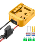 Power Wheel Adapter For 20V Battery Converter Kit With Switch And Fuse, 12 AWG Wiring, Terminal Blocks, screws, and connectors
