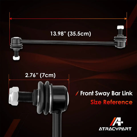 Front Sway Bar Links Set For 2007 2016 CR V And 2007 2012 RDX Replacement OEM Style For A Smoother Ride And Tight Cornering Eliminates Clunk Reduces Body Roll Heavy Duty Performance 2 Piece Pair size reference 13.98 in zinc alloy