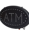 Eye Catching LED ATM Sign For Retail Bar Or Cafe Now Open Display With On Off Switch And Chain Oval 19 By 10 Inches