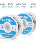 Sixty Forty Rosin Core Solder Wire 0.6mm And 1.5mm Tin Lead For Electronics, Stained Glass, Jewelry, Toys And Models, 50g Spool