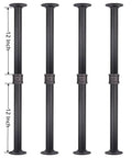Straight Up Heavy Duty Industrial Pipe Table Legs Four Piece Twenty Six Inch Tall One Inch Diameter Sturdy Steel Frame Kit.