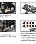 Wiring guide for External Desktop PC Power Button Switch For Case Panel On Off Button Replacement For Motherboard External Power Supply Acrylic DIY Chassis Repair For Damaged Front Panel And Water Cooled Builds
