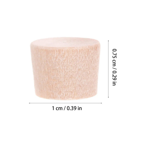 Tapered Wood Plugs For Screw Holes With Button Plug Head, dimensions 0.75cm x 1cm, ideal for lightweight furniture repair.