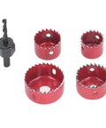 FTVOGUE Premium 5-Piece M42 Steel Hole Saw Kit With Drill Bit Cuts Big Holes In Wood Plastic Aluminum And Steel Perfect For Serious DIY Crafters And Pro Woodworking Pros Today. 32 38 44 54 mm hole saws with pilot bit