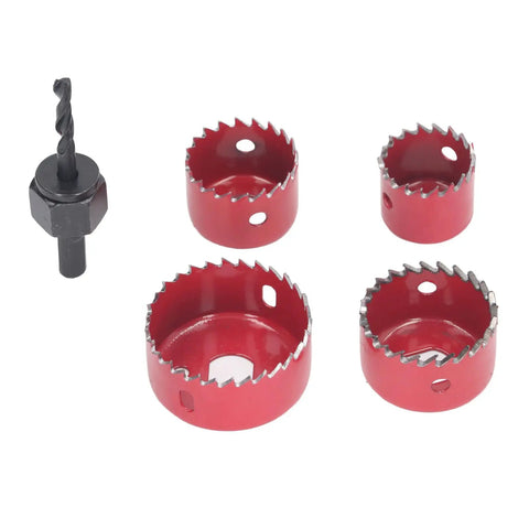 FTVOGUE Premium 5-Piece M42 Steel Hole Saw Kit With Drill Bit Cuts Big Holes In Wood Plastic Aluminum And Steel Perfect For Serious DIY Crafters And Pro Woodworking Pros Today. 32 38 44 54 mm hole saws with pilot bit