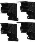 Heavy Duty Folding Cabinet Hinges Eight Piece Kit Smooth Swinging Action, black metal brackets for easy mounting and table leg support
