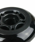 Close-up of black Eight Pack Replacement Inline Skate Wheels 80mm 82A For Outdoor Rollerblades Fitness Skates, showing hub detail.