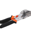 Pro Grade Miter Shear Cutting Tool With 10 Stainless Steel Blades For Wood And PVC Pipe Decor, shown with black grips