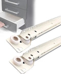 20 Inch Metal Drawer Slides Heavy Duty Drawer Runners With Screws White Bottom Fix Pull Out Rails Repair Kit Rust Resistant Smooth Quiet Operation 2 Pack for cabinet drawers