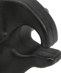Close-up of Ultra Lightweight Spearfishing Muzzle For Speargun Beefy High Strength ABS Build with smooth black finish