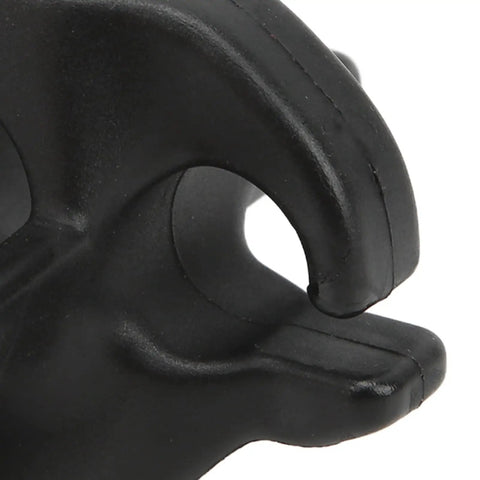 Close-up of Ultra Lightweight Spearfishing Muzzle For Speargun Beefy High Strength ABS Build with smooth black finish