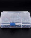 Clear box containing Aluminum Motorcycle Fairing Screw Kit With 177 Pieces M5 And M6 Bolts And M6 Washer Set Universal For Sportbikes