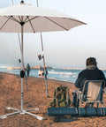 Super Tough Foldable Portable Beach Umbrella Stand Built For Sand And Grass As Patio Base Holder.