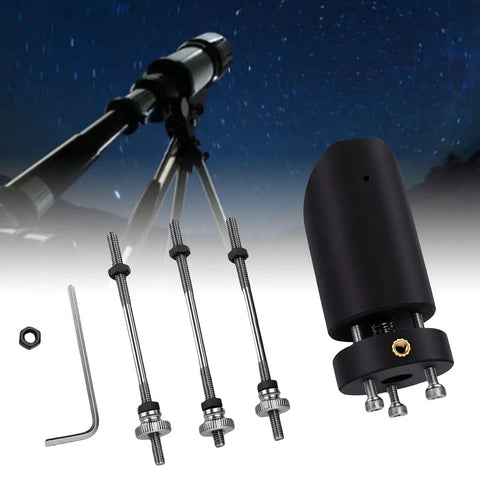 Newtonian Reflector Telescope Mount With ABS Iron Rod Holder shown with tools, ideal for 35mm mirrors and 160mm tubes.