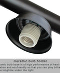Close-up of ceramic bulb holder on Three Light Pool Table Light With Matte Black Shade For Billiards Vintage Retro Kitchen Island Pendant Modern Industrial Chandelier With Adjustable Chain And 35 Inch Length For Home Game Room Vibe