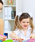 Mother and daughter using Dope Diamond Art Painting Tools Kit With 12 Trays, 22 Glue Clays, 5 Pens And DIY Accessories