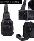 Go-To Tactical Sling Pack With Three Carry Styles Shoulder Bag Chest Sling And Hand Carry Outdoor Daypack Made From Water Resistant Oxford Fabric Lightweight Yet Durable With Breathable Comfort And Multiple Pockets Size 11 By 7.5 By 3.9 Inches