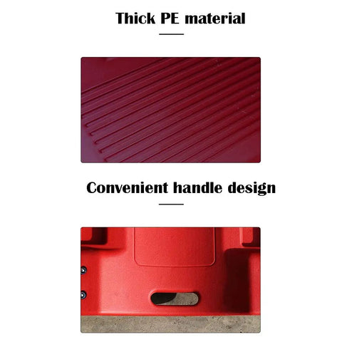 Built Different Mechanic Rolling Creeper With Ergonomic Padded Headrest And Smooth Gliding Universal Casters Featuring Dual Storage Trays And Rugged Carry Handle Supporting Three Hundred Fifty Pounds