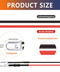 Diagram showing dimensions and wiring details of the Dope 60 Pack 12V Prewired LED Lights With Holders No Soldering Needed.