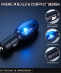 Gas Saver 5 Pack Plug And Play Fuel Economy Booster for Cars and Trucks 12V, shown with LED indicator and metal connector.