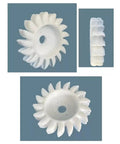 50W Portable Micro Hydroelectric Turbine Generator For Tap Water And Streams, showcasing turbine blades from multiple angles.