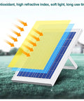 JUDYSSY 150W Solar Street Lights Outdoor with 600 Led Bright Lamp, solar panel with sunlight conversion illustration.