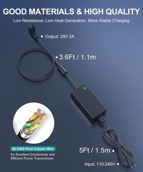 29V 2A Recliner Power Supply With 8.6 Ft Cord Rock Solid Plug And Play For Electric Recliners And Lift Chairs Broad Compatibility With Major Brands Like LaZBoy Ashley Pride Golden Catnapper Berkline OKIN Limoss Med Lift And More.