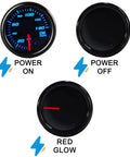 Nrkiscy 2 1/16 in oil pressure gauge kit with blue backlit display, white housing, smoked lens, 140 PSI