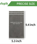 Three Pack Dust Cloth Filter Bags For Craftsman 2 To 2.5 Gallon Wet Dry Shop Vacuums shown with precise size details.