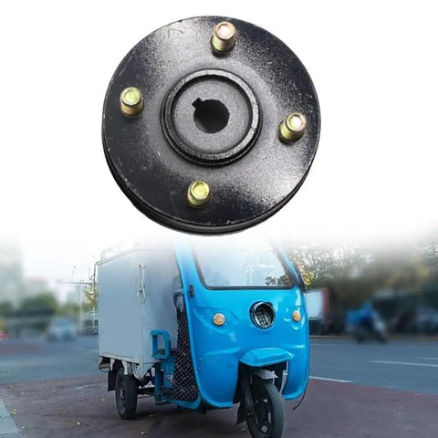 Beefed Up Electric Tricycle Brake Hub With Cast Steel Drum Pads For E Bike Replacement 160 Or 180mm Rear Fixed Disc Wear Resistant Construction And Integral Pressing Tech 205 Bearing for e-trike brake hub