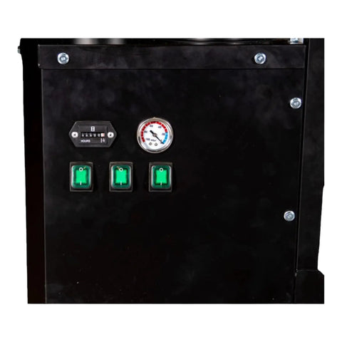 Control panel view of Rock Solid Three Motor HEPA Dust Collector With Reverse Air Jet Pulse Filter Cleaner.