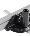 Rock Solid Aluminum Miter Gauge With Smooth Slide Track And Clearly Marked Degree Stops For Table Saws Band Saw And Router Tables, top view of gauge.