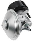 Heavy Duty Vacuum Pump Replacement For Ford Econoline Super Duty 1996 1999, silver steel design with black cap, enhances truck performance.