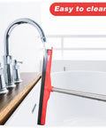 Floor Squeegee Scrubber With Adjustable Detachable Stainless Steel Handle cleaning bathroom tub
