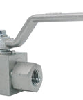 Beefy 1/4 Inch NPT Hydraulic High Pressure Ball Valve 7250 PSI Shutoff For Hydraulic And Water Systems With Chrome Free Plating