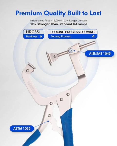 11-Inch Pocket Hole Clamp 2-In-1 Right Angle And Pocket Hole Dual-Use Clamp For Drawer Construction, Shelves, Cabinets, Boxes, And DIY Woodworking Projects, steel clamp