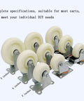 3 Inch Heavy Duty Nylon Casters 4 Pack Swivel Wheels With Brakes For Furniture And Carts Built Hella Tough showing sizes and design.