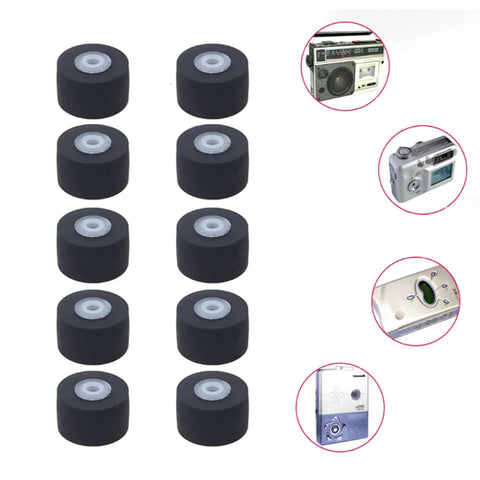 Kick Ass With These 10 Pinch Rollers For Cassette Recorders And DVD Players Restore Tape Mechanism Fix Jams Instantly Without Spending Fortunes On Repairs Use These Sweet Parts To Bring Your Old Music Players Back To Life Quickly. black rubber pinch rollers set for cassette decks and DVD players