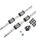 Beefed Up 200mm Linear Guide Rail Kit With Four Bearing Blocks And 200mm SFU1204 Ball Screw Kit For Smooth CNC Motion End Machined Nut 2Pcs Rails 4 Blocks High Precision Kit