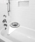 Two Pack Stainless Steel Bathtub Drain Strainers With Deep Basket Design Hair Catcher for shower drains and bathroom sinks