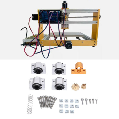 Upgraded Z Axis Slide Table Mount Kit With Steel Drawer Track Guide For 3018 Plus Engraver with components and wiring visible.